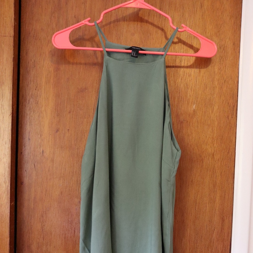 Forever 21 olive light green dress